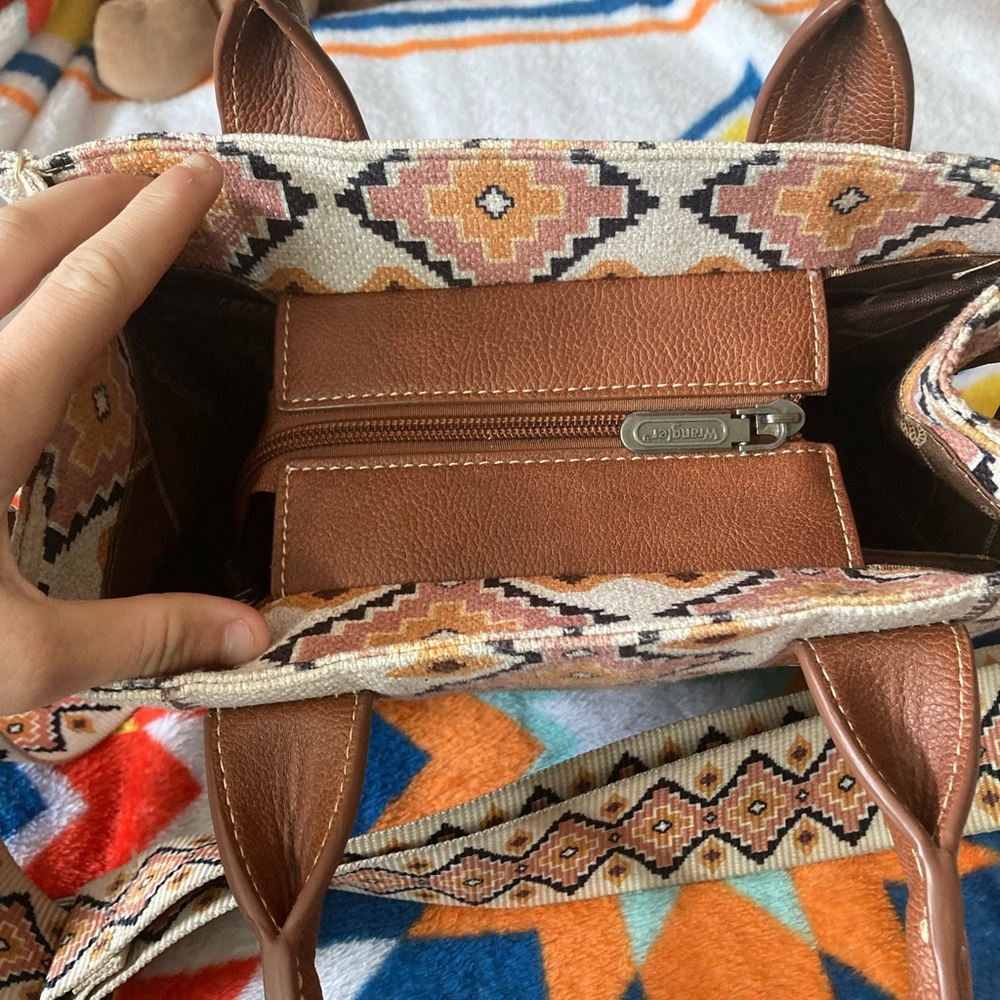 Boho Geometric Strap Canvas Bag - image 3